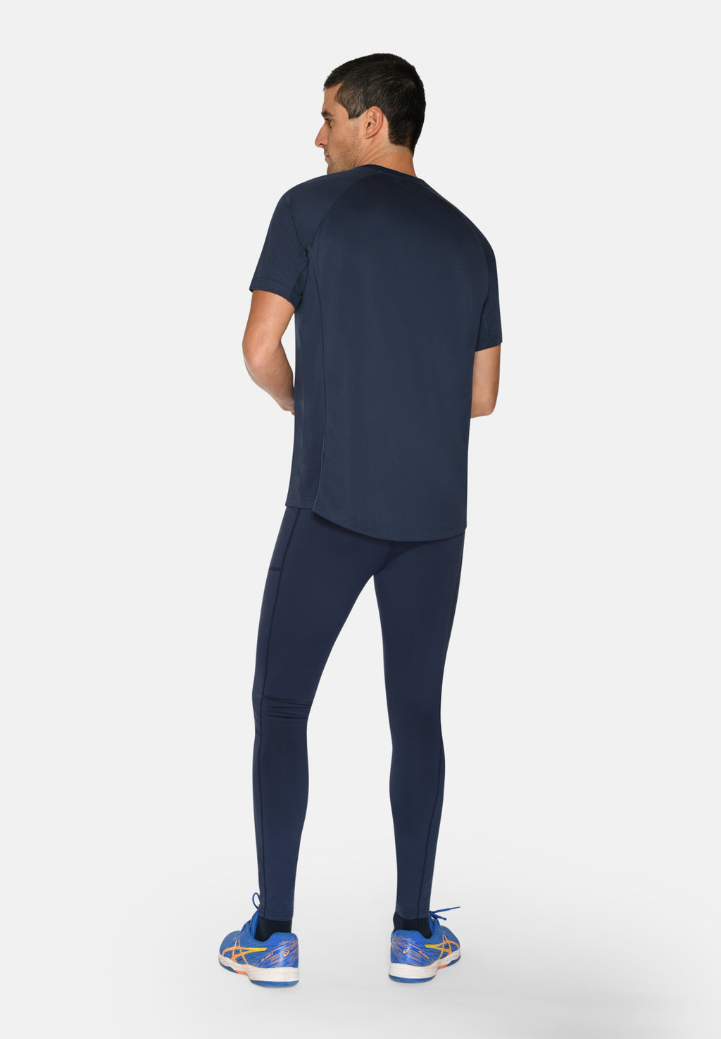 Sports T-shirt til Herre med Brystlogo – Navy