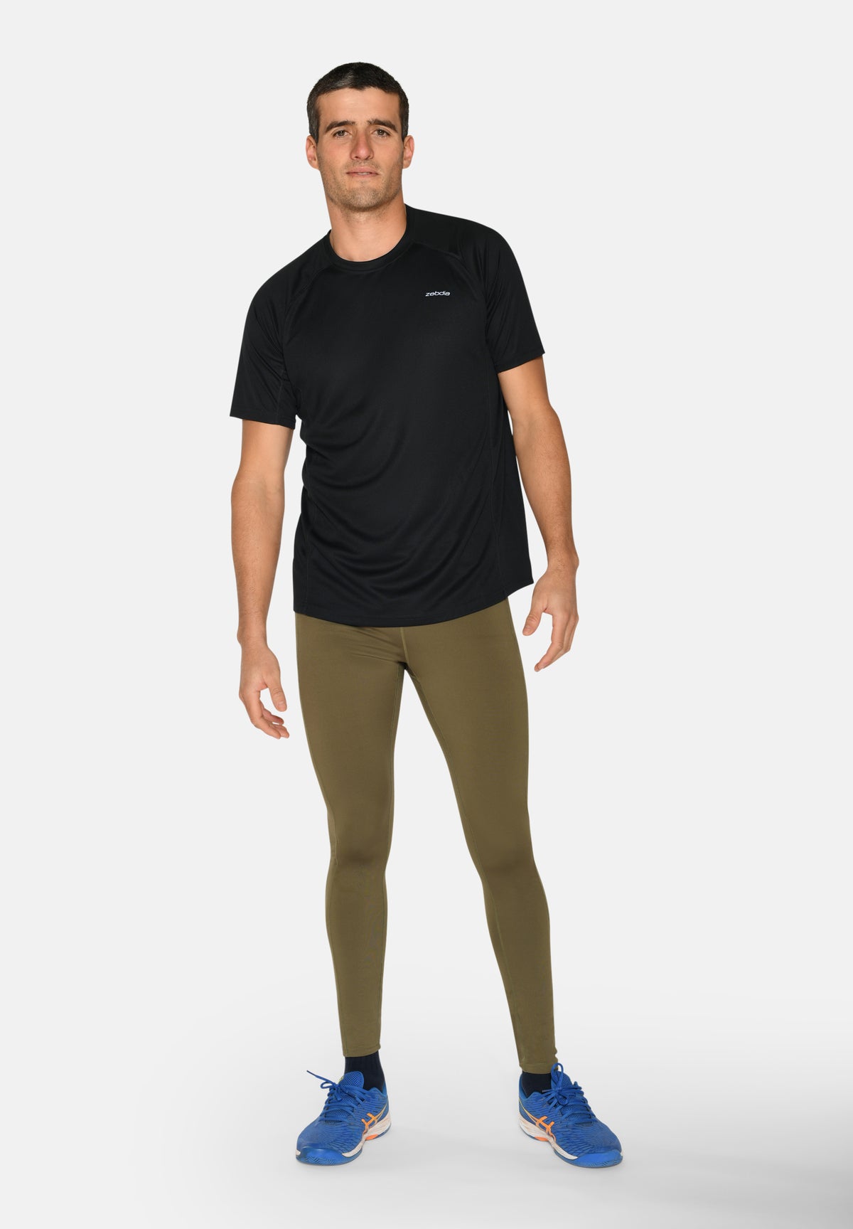 Sports T-shirt til Herre med Brystlogo – Sort