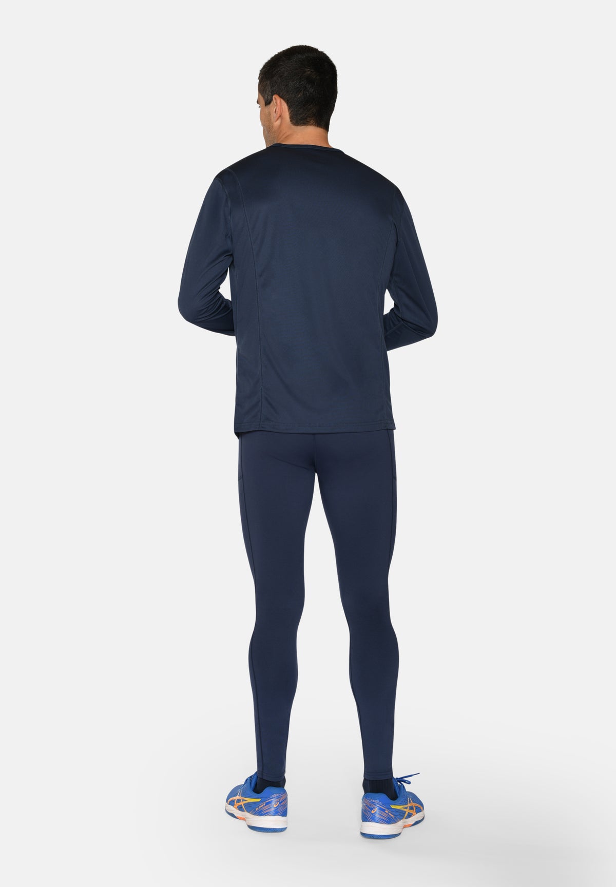Langærmet Sports T-shirt til Herre – Navy