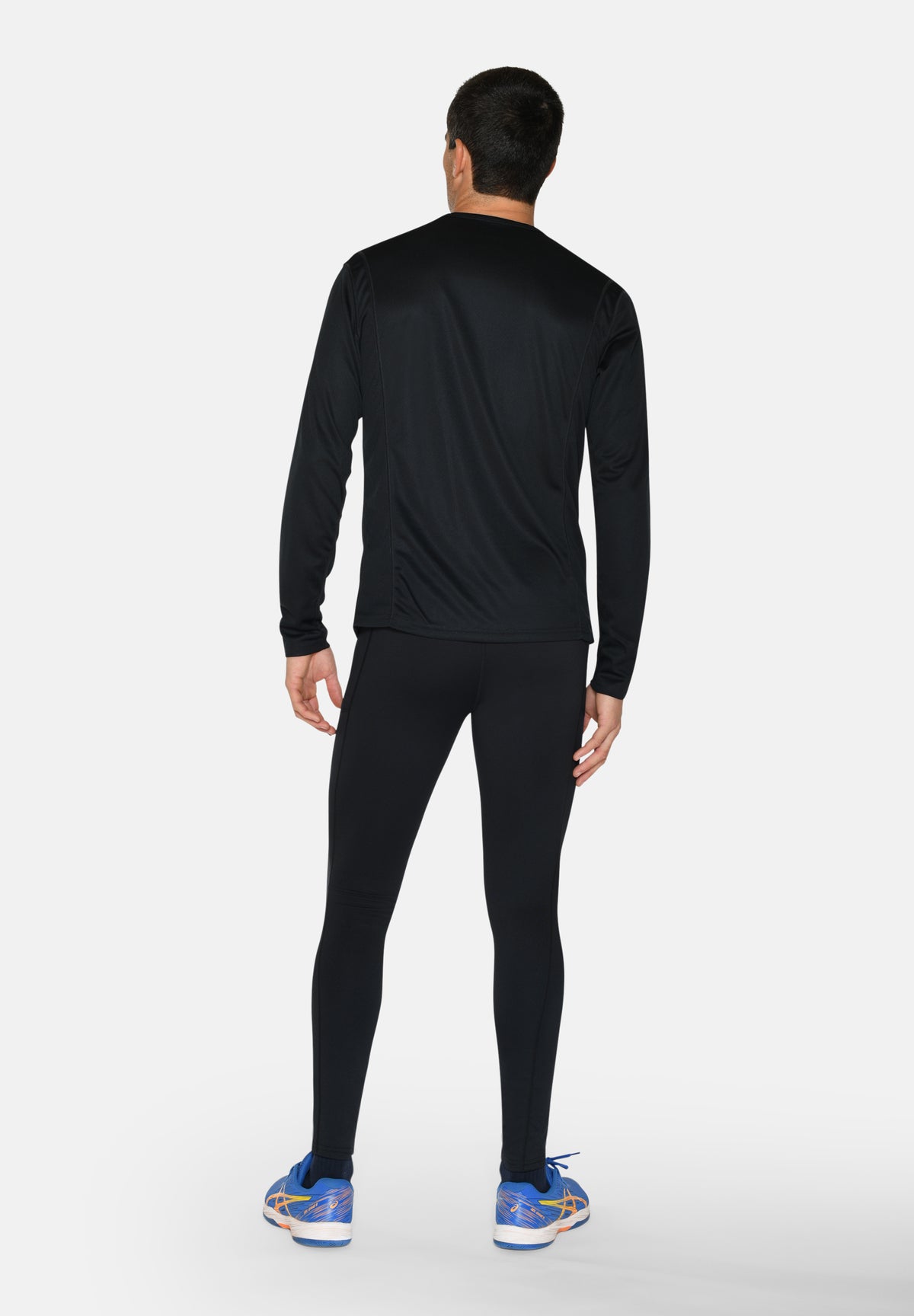 Langærmet Sports T-shirt til Herre – Sort