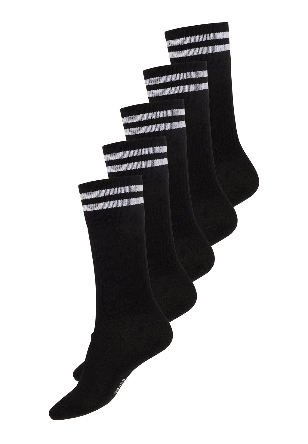 5-PK Tennis Socks with Stripes