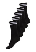 5-PK Tennis Socks with Stripes